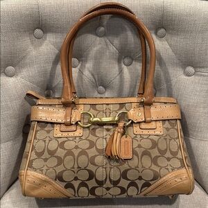 Coach Hampton Signature Satchel